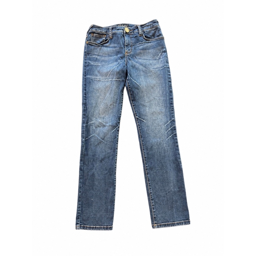 Baby Phat Womens Graffiti Back Pocket Straight Leg Jeans Medium Wash Size 9